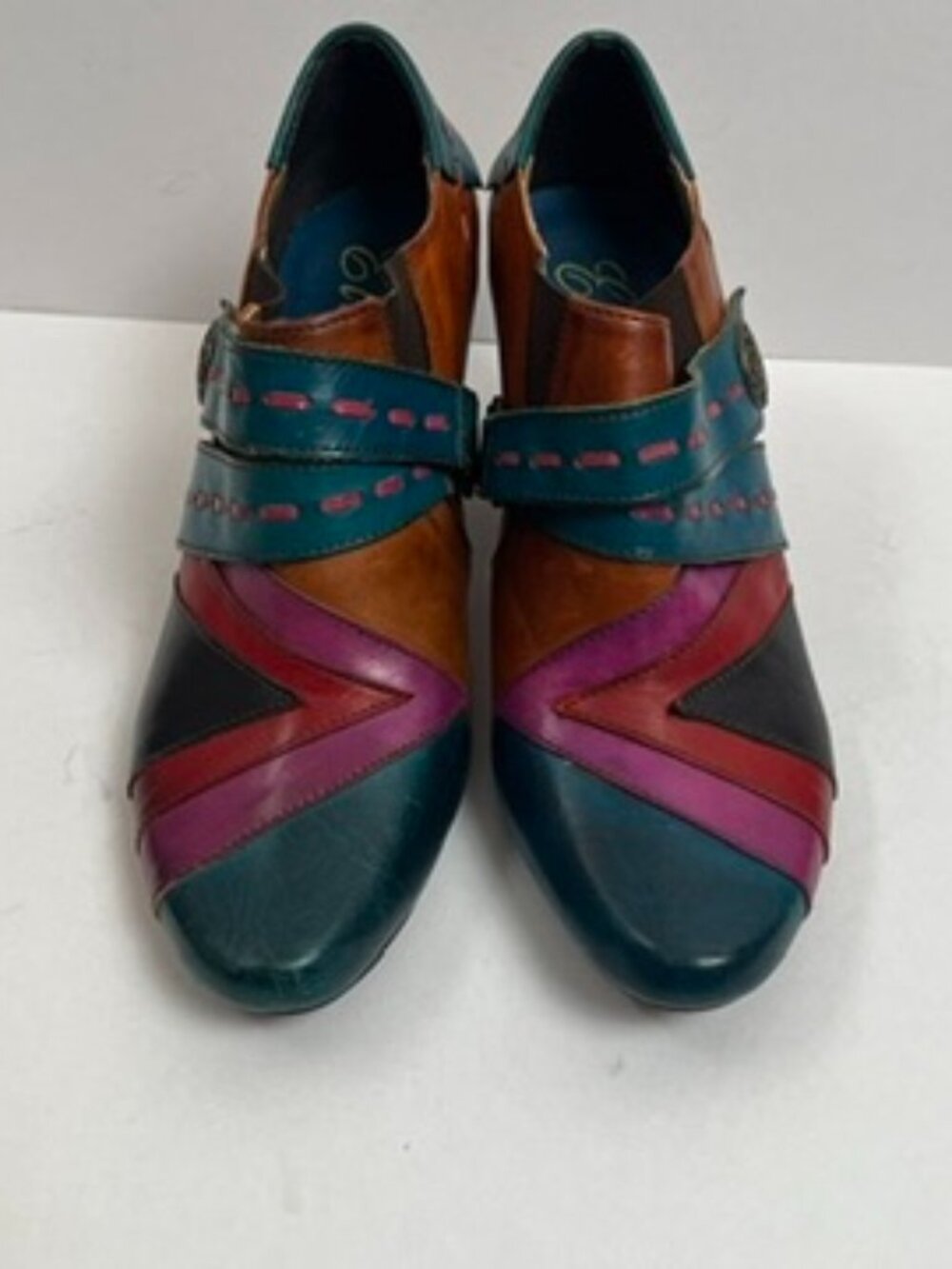 Elite By Corkys Sawtooth Multicolored Leather Ankle Boots